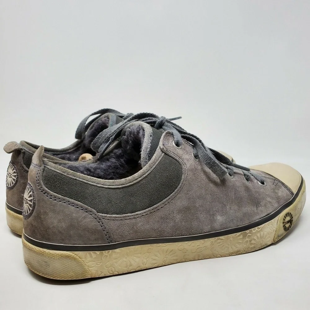 UGG AUSTRALIA EVERA 1888 Gray Suede Tennis Sneaker